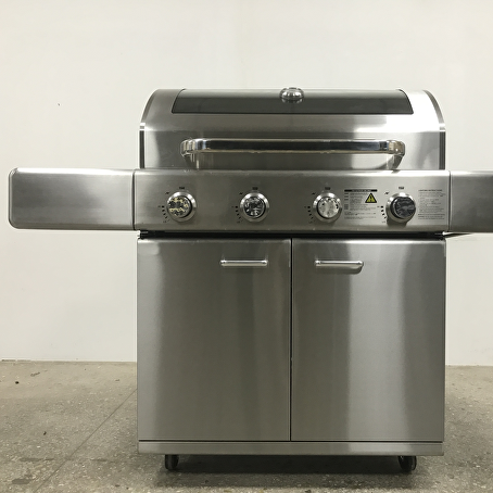 GrilluxePrime gasbarbecue 4 branders met gietijzeren kookplaat