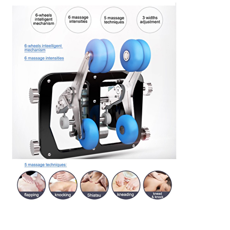RelaxaSoothe Zero Gravity massagestoel blauw/wit