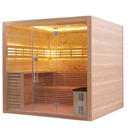 PureRelax Rechthoekige Sauna 220x220x210cm met kachel