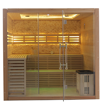 PureRelax Rechthoekige Sauna 220x220x210cm met kachel