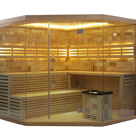 VitaAura Prisma Sauna 220x220x210cm met kachel