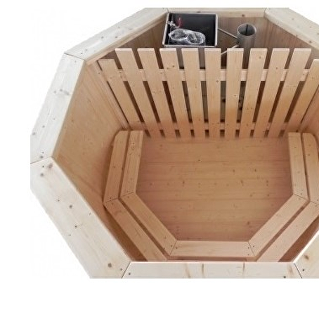 ThermoraLux Hottub ongemonteerd 1900x1900x1045mm met houten cover