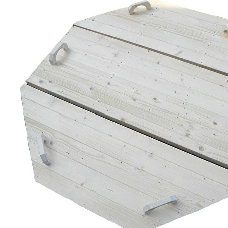 ThermoraLux Hottub ongemonteerd 1900x1900x1045mm met houten cover