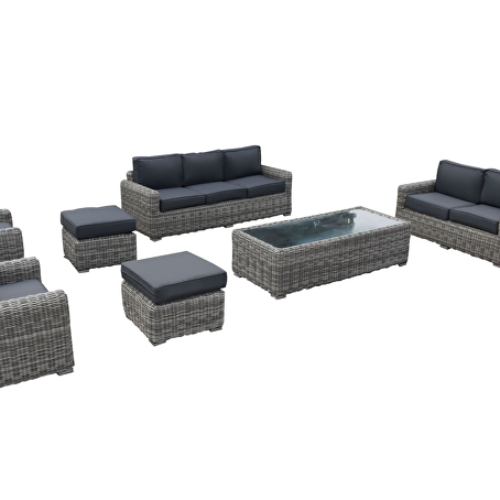 Equinox loungeset 7-delig grijs wicker