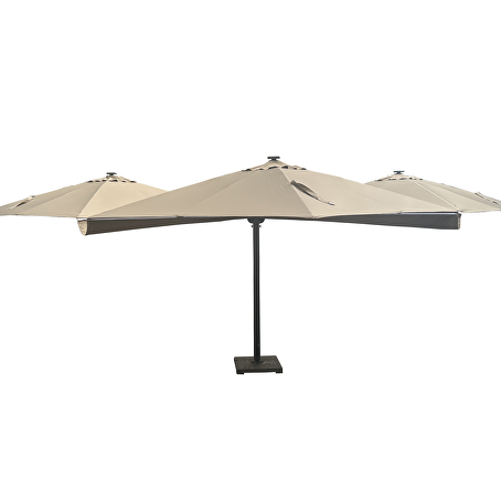 Paralux vierdubbele parasol zandkleurig 300x300cm x4