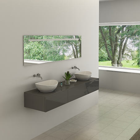 Badkamermeubelset Essence 180 cm - Hoogglans antraciet