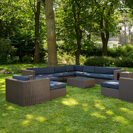 Breeze loungeset 12-delig bruin wicker