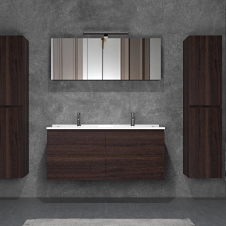 Badkamermeubelset Elysian  120 cm - Donkerhout decor