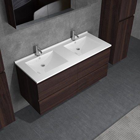 Badkamermeubelset Elysian  120 cm - Donkerhout decor