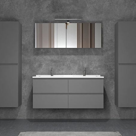Badkamermeubelset Elysian 120 cm - Hoogglans antraciet
