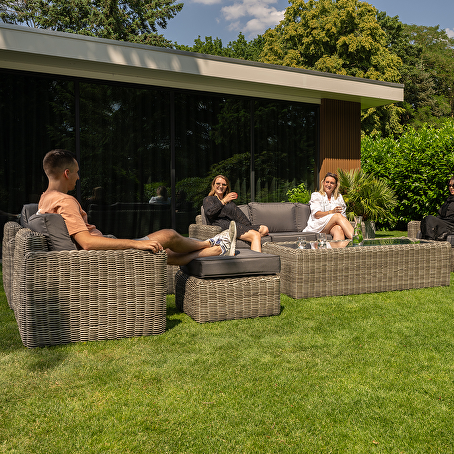 Equinox loungeset 7-delig grijs wicker
