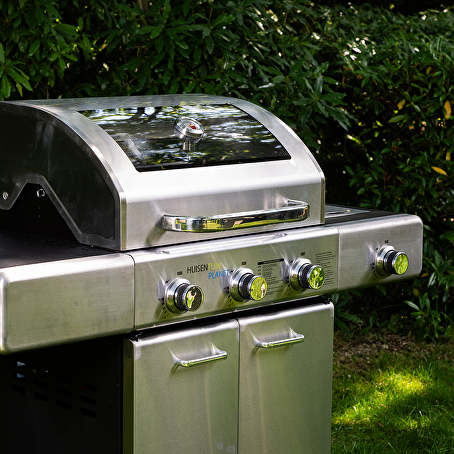 GrilluxePrime gasbarbecue 3 branders met gietijzeren kookplaat