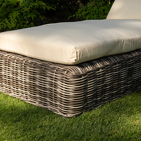 HavenLux ligbeddenset 3-delig antraciet wicker