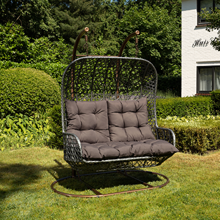 ZenSeat 2 persoons hangstoel lichtgrijs