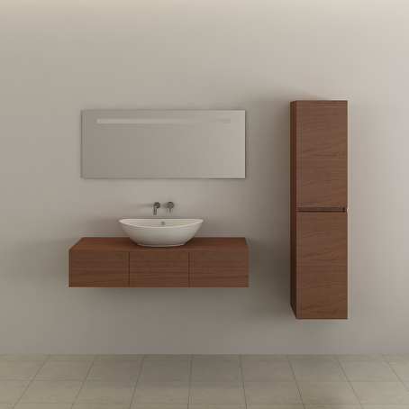 Badkamermeubelset Essence 120 cm - Hout decor