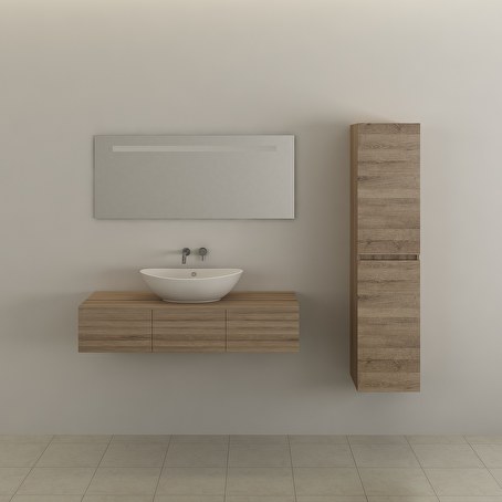 Badkamermeubelset Essence 120 cm - Lichthout decor
