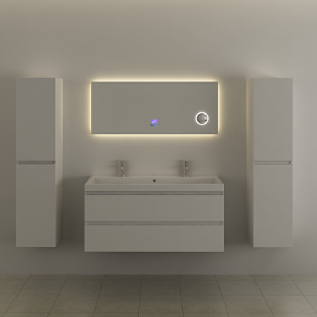 MirrorLink SMART rechthoekige badkamerspiegel 120x50x0.5 cm