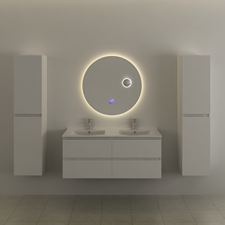 MirrorLink SMART ronde badkamerspiegel  Ø80 cm, dikte: 0,5 cm