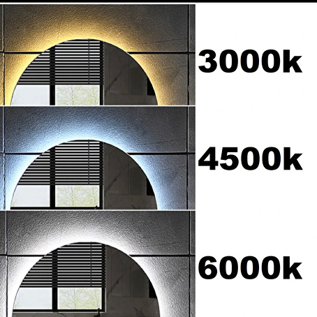MirrorLink SMART ronde badkamerspiegel  Ø80 cm, dikte: 0,5 cm