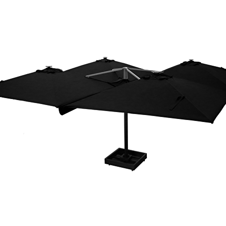 Paralux vierdubbele parasol zwart 300x300cm x4