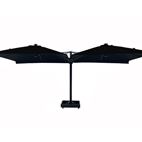 Paralux vierdubbele parasol zwart 300x300cm x4