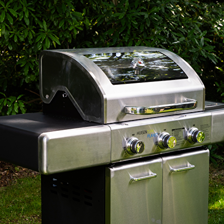Grilluxe RVS gasbarbecue 5 branders met zijbrander