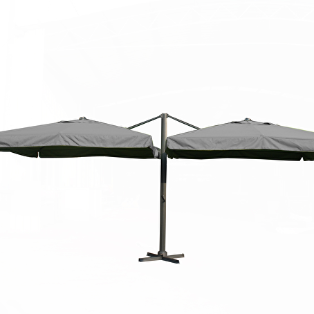 Outsunny parasol 245 x 245 cm slingerparaplu stoplichtparaplu met