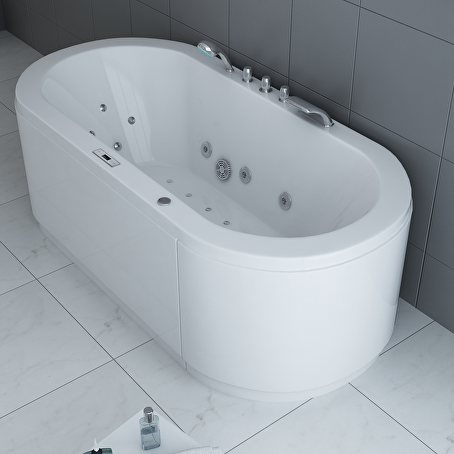 PureSteam Relaxbad Hoogglans Wit