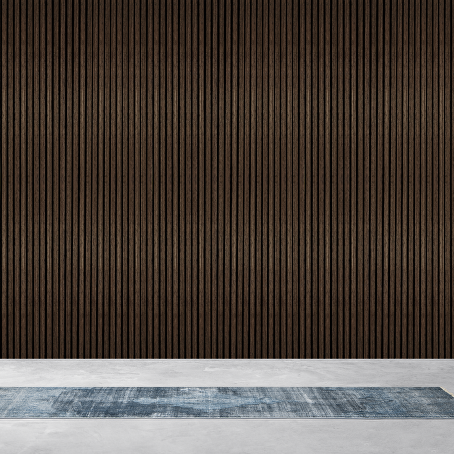 Akoestisch wandpaneel gerookt Eiken 280 x 60 cm - 3-zijdig houtfineer
