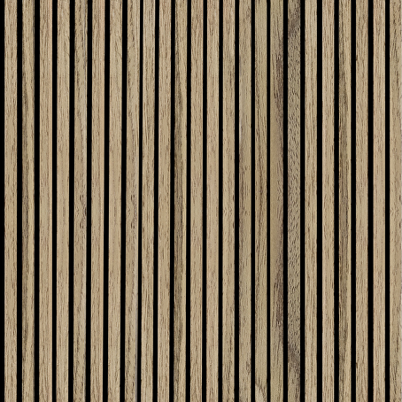 Akoestisch wandpaneel Walnoot 280 x 60 cm - 3-zijdig houtfineer