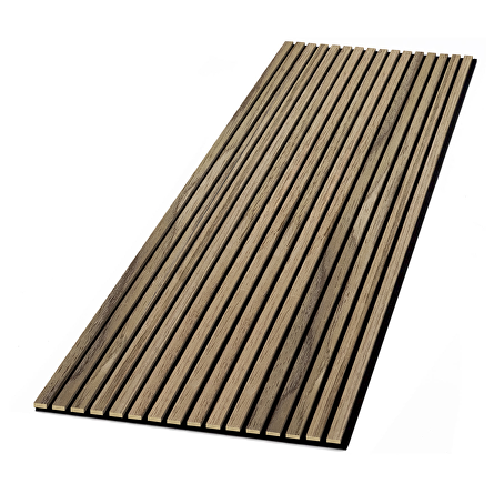 Akoestisch wandpaneel Walnoot 280 x 60 cm - 3-zijdig houtfineer