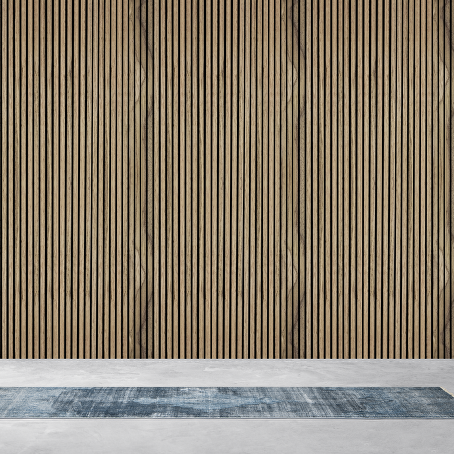 Akoestisch wandpaneel Walnoot 280 x 60 cm - 3-zijdig houtfineer