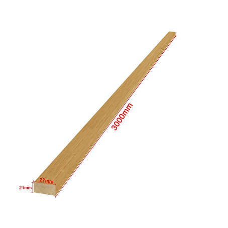 Eindlat wandpaneel Eiken 300cm - 3-zijdig houtfineer