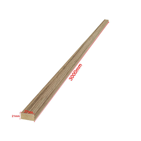 Eindlat wandpaneel Walnoot 300cm - 3-zijdig gefineerd