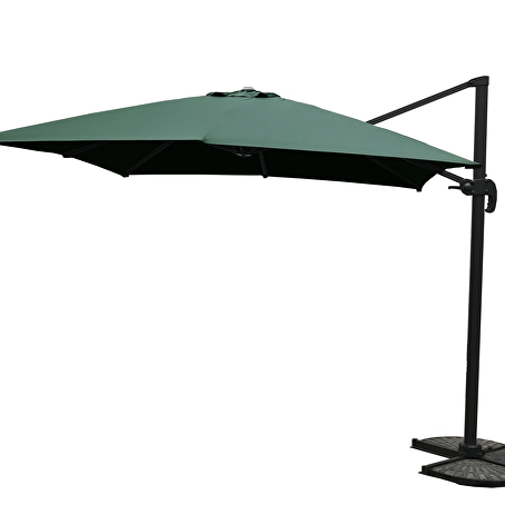 Paralux enkele zweefparasol donkergroen 300x300cm