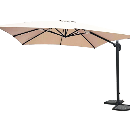 Paralux enkele zweefparasol wit 300x300cm