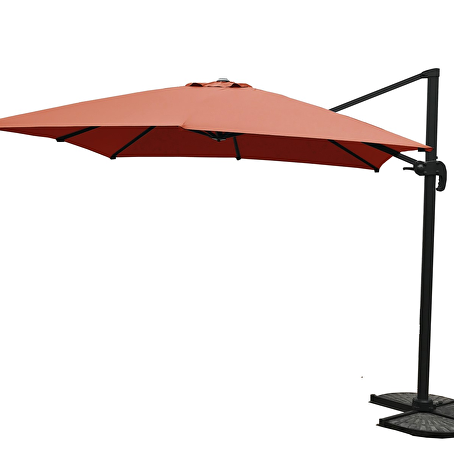 Paralux enkele zweefparasol oranje 300x400cm