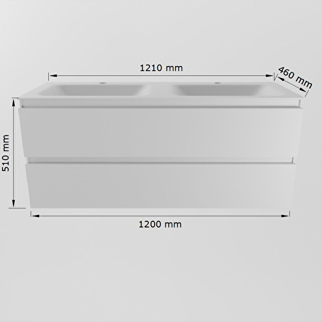 MONDIAZ AIVY 80cm badmeubel Talc, wastafel Talc solid surface midden 1 kraangat