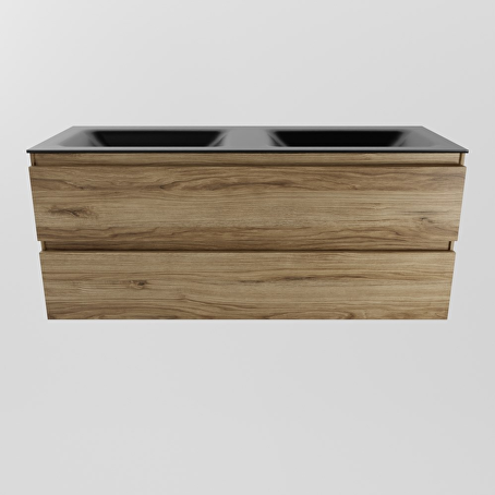 MONDIAZ AIVY 120cm badmeubel Chai, wastafel Urban solid surface dubbel zonder kraangat
