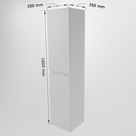 MONDIAZ AIVY badkamerkast Hangend 160x35x35cm MDF 2 Deuren Talc Softclose Greeploos