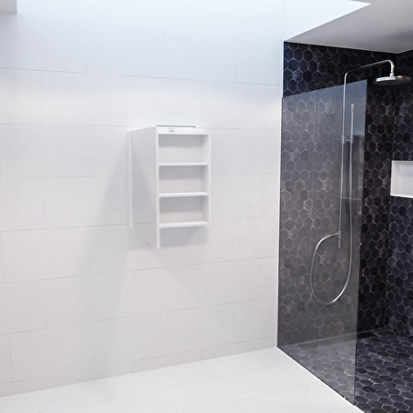 MONDIAZ CUBB spiegelkast 60x70x16cm kleur talc met 1 deur