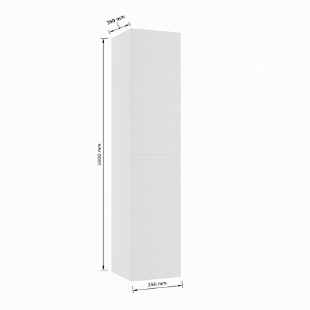 MONDIAZ BEAM 160cm kolomkast kleur dark grey met 2 deuren