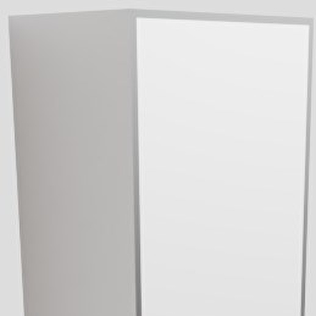 MONDIAZ LAGOM solid surface kolomkast 150 in kleur talc rechtsdraaiend.