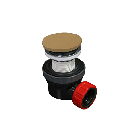 MONDIAZ Ruimte besparende click sifon 6,7cm hoog Solid surface rond Oro