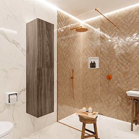 BEAM 160cm kolomkast kleur Mocha met 2 deuren