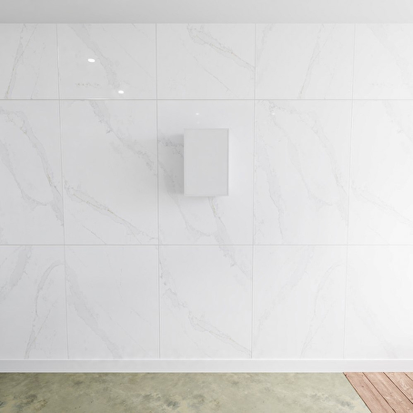 MONDIAZ LAGOM solid surface kolomkast 45 in kleur talc rechtsdraaiend.