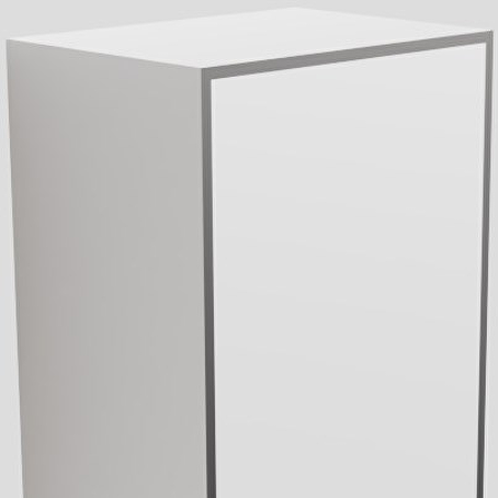 MONDIAZ LAGOM solid surface kolomkast 45 in kleur talc rechtsdraaiend.