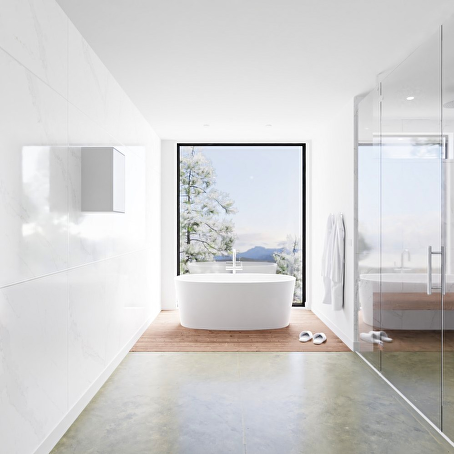MONDIAZ LAGOM solid surface kolomkast 45 in kleur urban linksdraaiend.