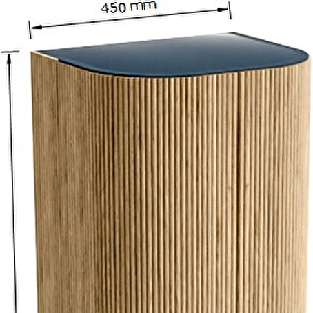 KURVE 160cm kolomkast kleur Oak met 4 deuren