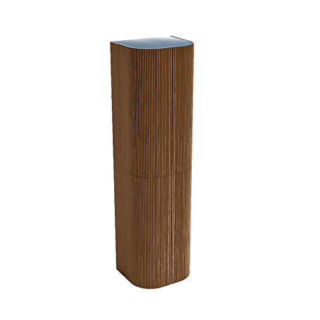 KURVE 160cm kolomkast kleur Walnut met 4 deuren